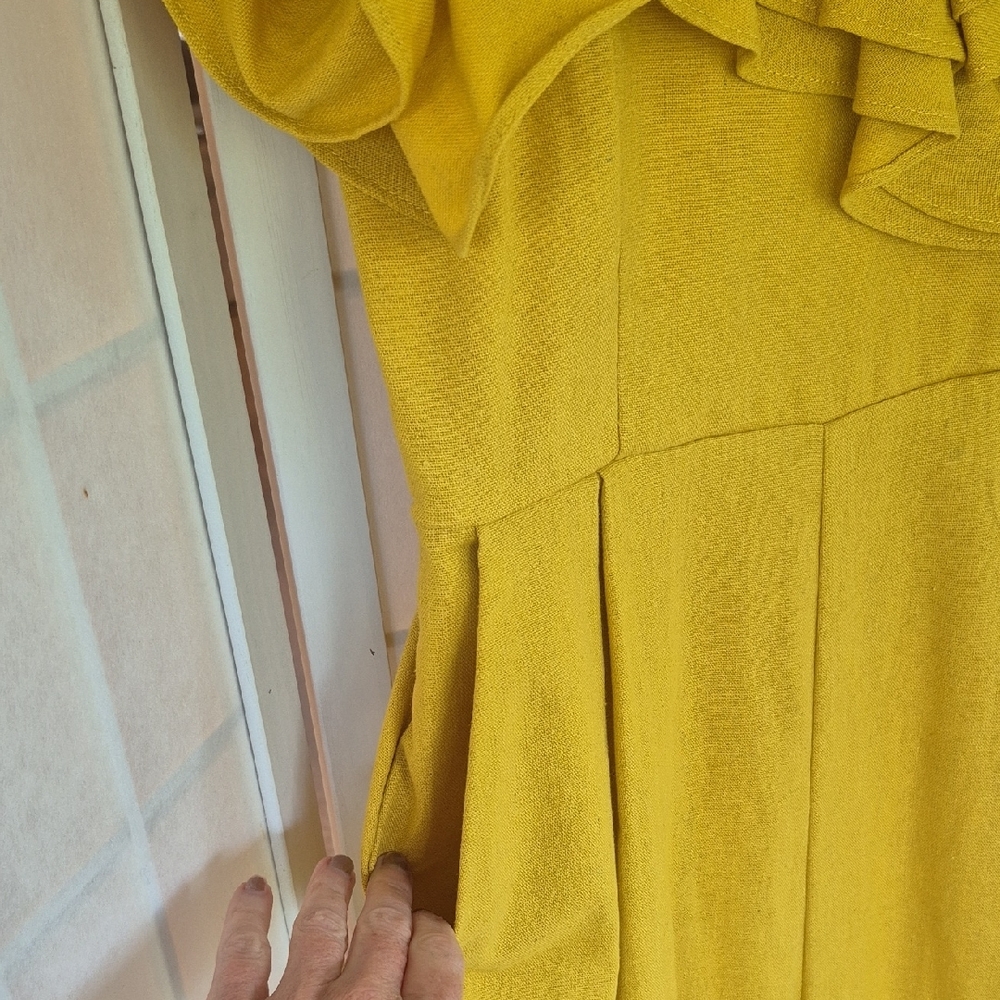 Mustard Ruffled Jumpsuit - Picture 9 of 10